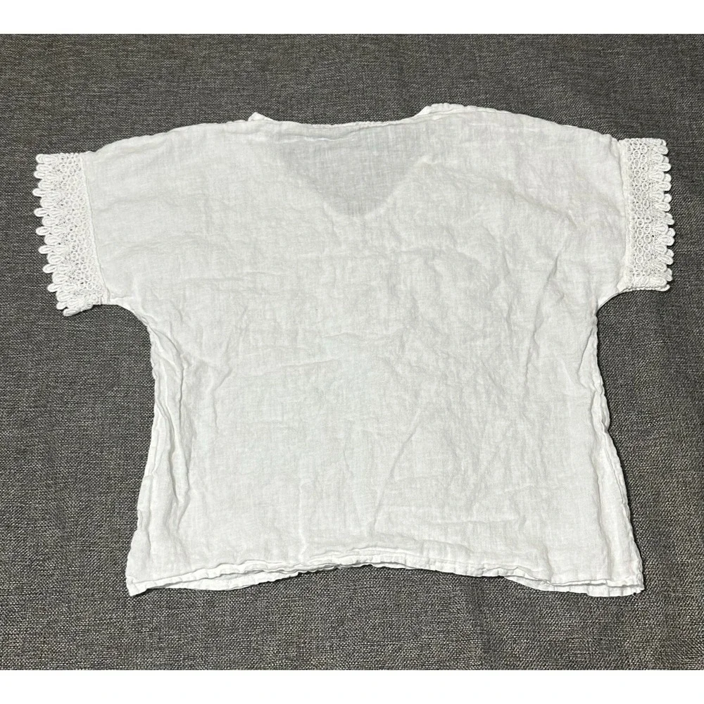 Spaziochic‎ Women's L Short Sleeve V Neck Blouse - Picture 6 of 6